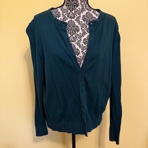 Ann Taylor teal cardigan